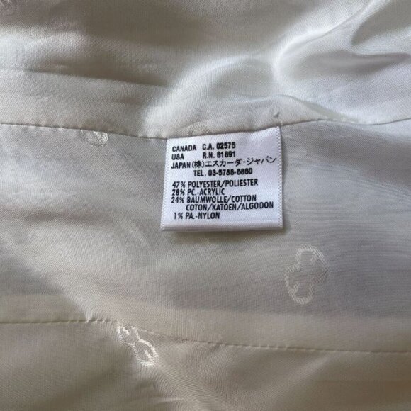 Escada White/Off white Plaid & Boucle Jacket Size M - Picture 8 of 8
